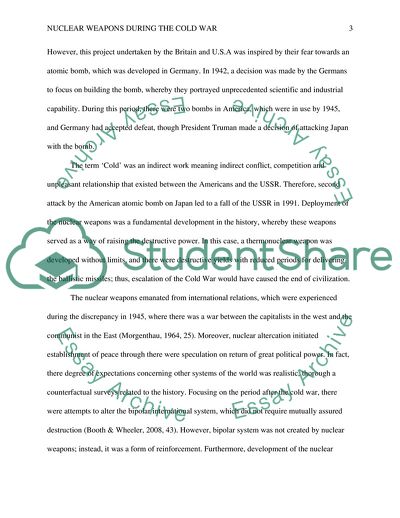 Nuclear Weapons during the Cold War