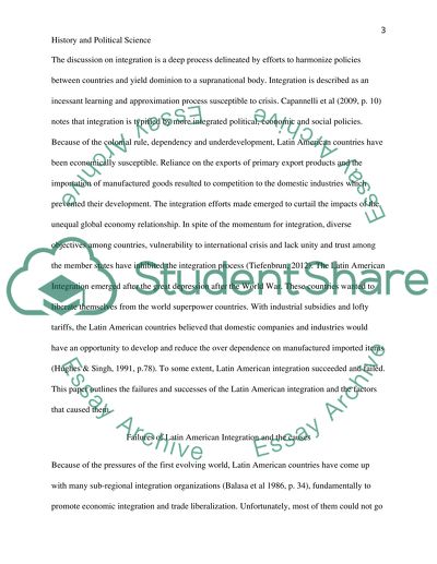 Integration Efforts in Latin America