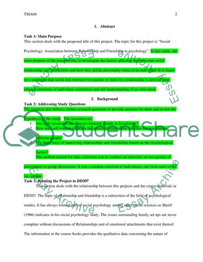 Social Psychology: Association between Relationship and Friendship to psychology