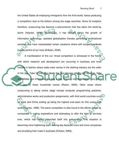 The negative and positive effects of outsourcing to developing countries