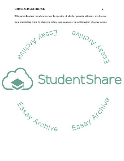 Crime and Deterrence