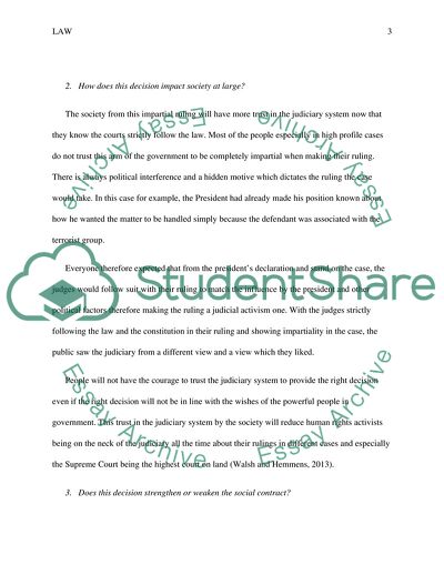 The Case of Hamdan v Rumsfeld