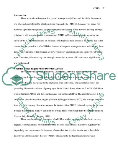 Attention Deficit Hyperactivity Disorder Among Children