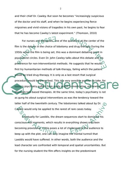 Shutter Island - Relevance to Nursing