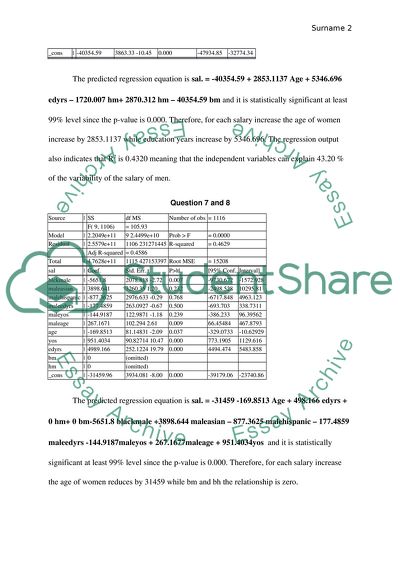 Application of statistics