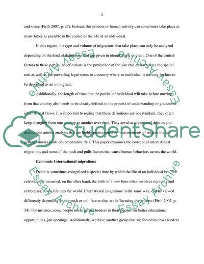 Economic Cross-Border Migrations