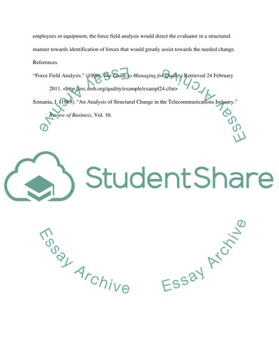 Structural Change in the Telecommunications Industry