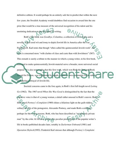 Philip Roth: The Man and his Work