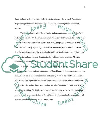 National Security: The Mexican Border