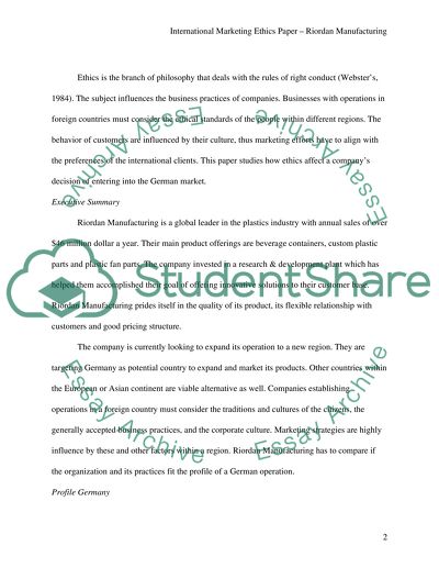 International Commerce Ethics