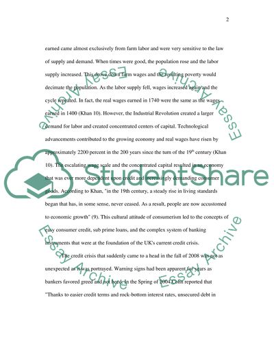 The Credit Crunch in the United Kingdom