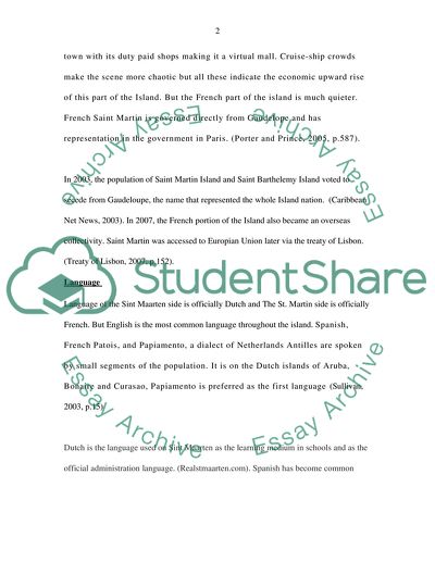 Compare and contrast Saint Martin- the french half and Sint Maarten-the dutch half