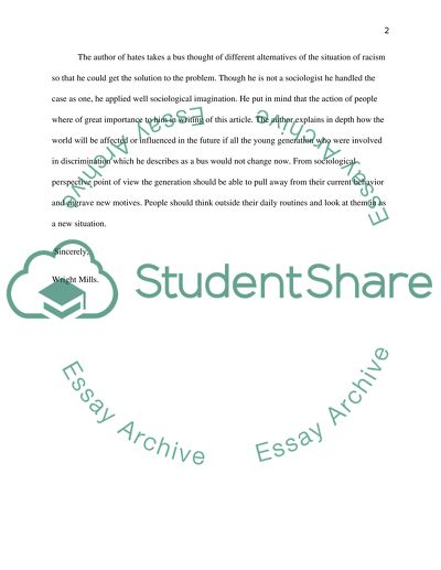 &quot;Letter to the editor&quot; of the New York Times