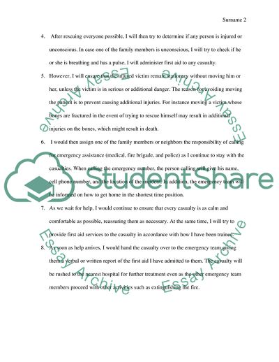 What I Will Do in an Emergency Situation at Home