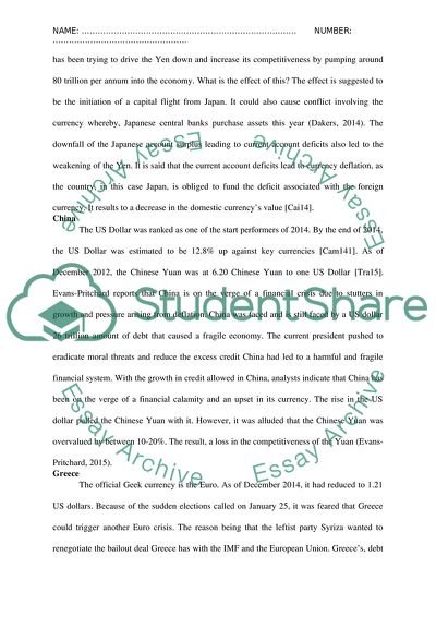 Following Economies Currency and the Interest Rates