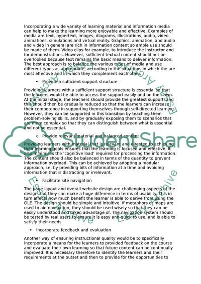 Online Learning Environment Development