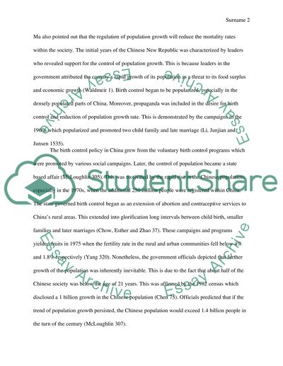 The Current One-Child-Per-Couple Policy for Birth Planning in China