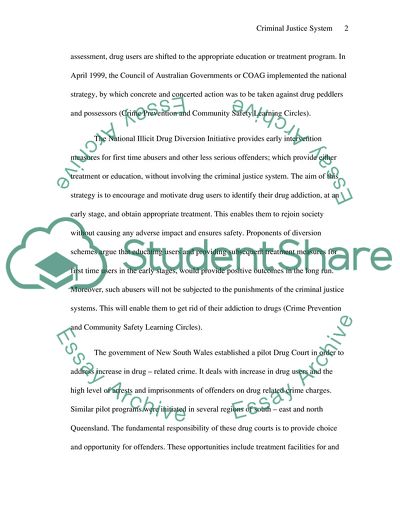 Drugs and the Australian Criminal Justice System