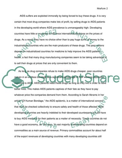 AIDS Drugs for Developing Countries