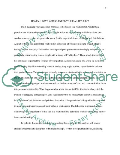 How White Lies Can Be Good For Your Marriage