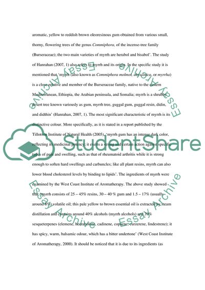 Myrrh Usage in Medicine and Aromatherapy