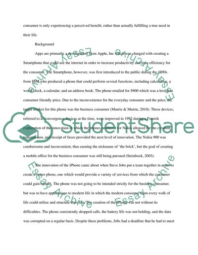 Consumer Value added by Smartphone Applications / Benefits of recent technological innovations