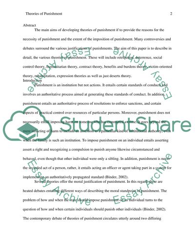 Theories of Punishment