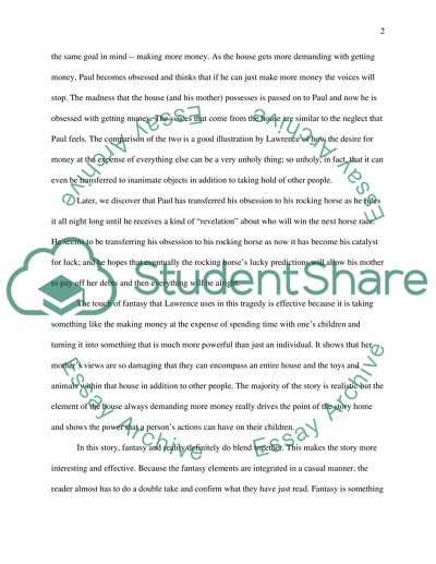 Fantasy Elements in The Rocking Horse Winner