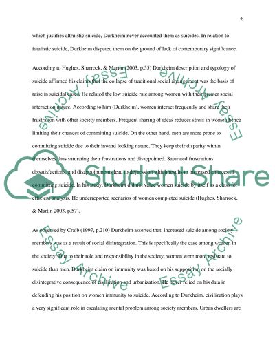 Durkheims Sociological Study of Suicide