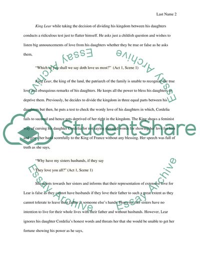 Depiction of Masculinity in King Lear and Richard II