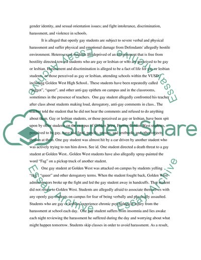 Implementing Policy Protects of Homosexual Students