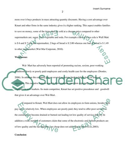 Competitive Profiles Matrix Of Walmart Essay Example Topics And Competitive Profiles Matrix Of Walmart