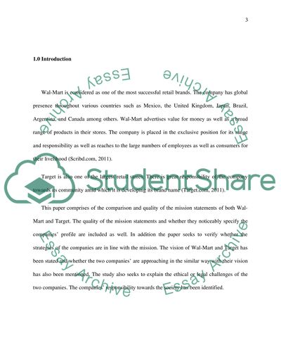 Mission Statement Compare & Contrast