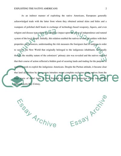 Exploiting the Native Americans