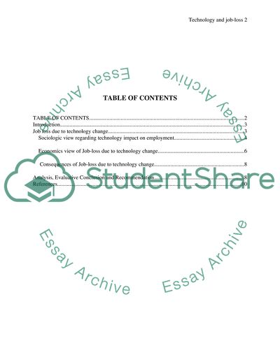 Technology Change and Job-Loss