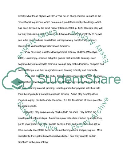 The Value of Play for Young Children with Special Needs