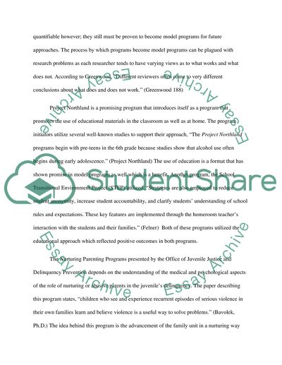 Differences between Model and Promising Juvenile Deviance Prevention Programs
