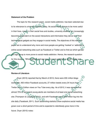 Research question about social media addiction picture