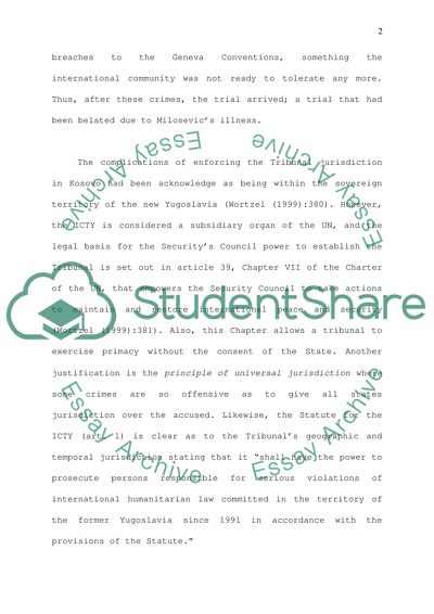 Slobodan Miloevic Trial