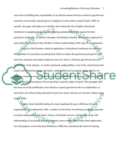 University Education Efficiency for Accounting/Business Graduates