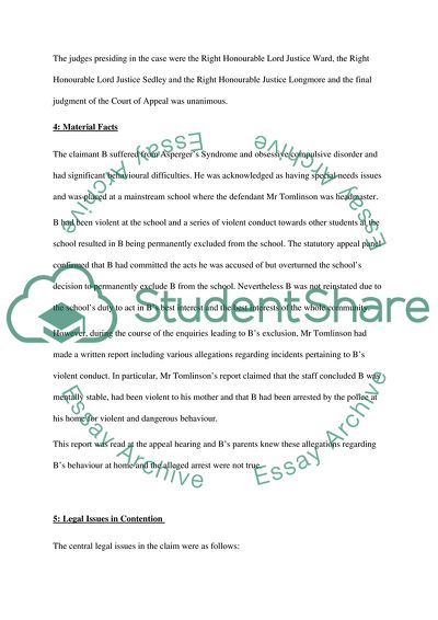 Human Rights Act 1998 - H v Tomlinson