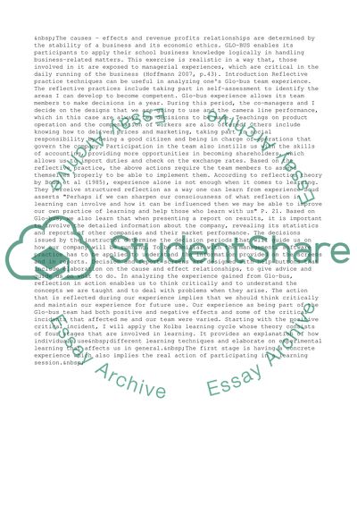 Strategic Perspectives of a Glo-Bus Business