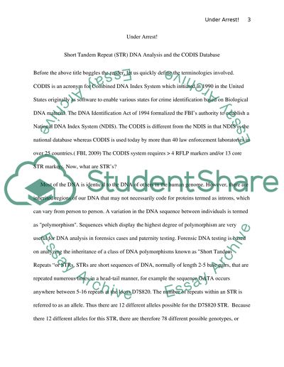 Dna testing and essay
