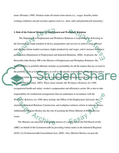 Industrial Relations in Australia