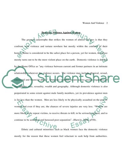 Gender and Violence Against Women