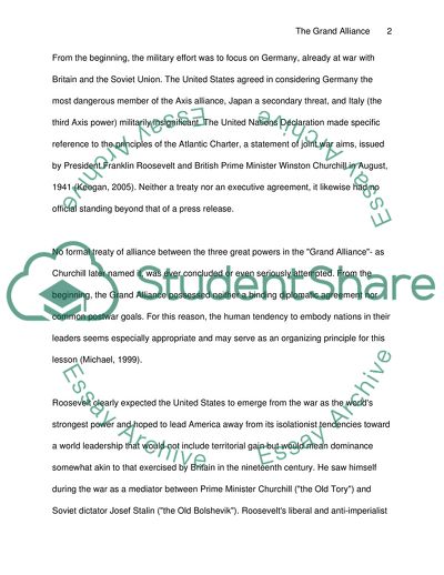 The Grand Alliance: A Marriage of Convenience