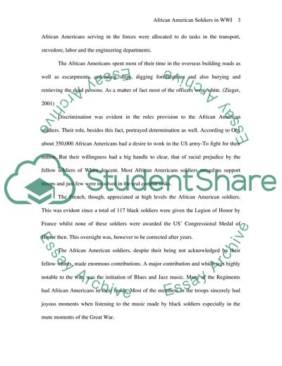 African American Soldiers in WWI