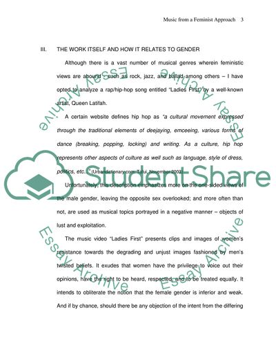 Music from a Feminist Approach