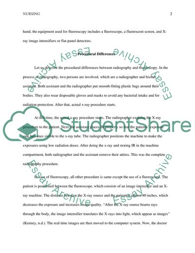 Comparison of Radiography and Fluoroscopy