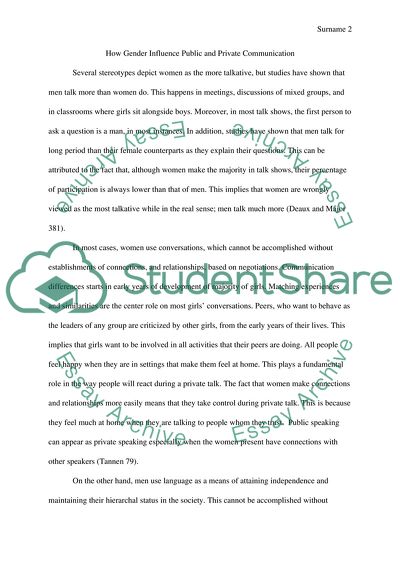 Gender Role in Interpreting Messages